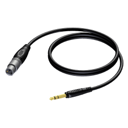 PROCAB REF723/1.5-H Złącze żeńskie XLR – wtyk stereo 6,3 mm, 1,5 m – wieszak